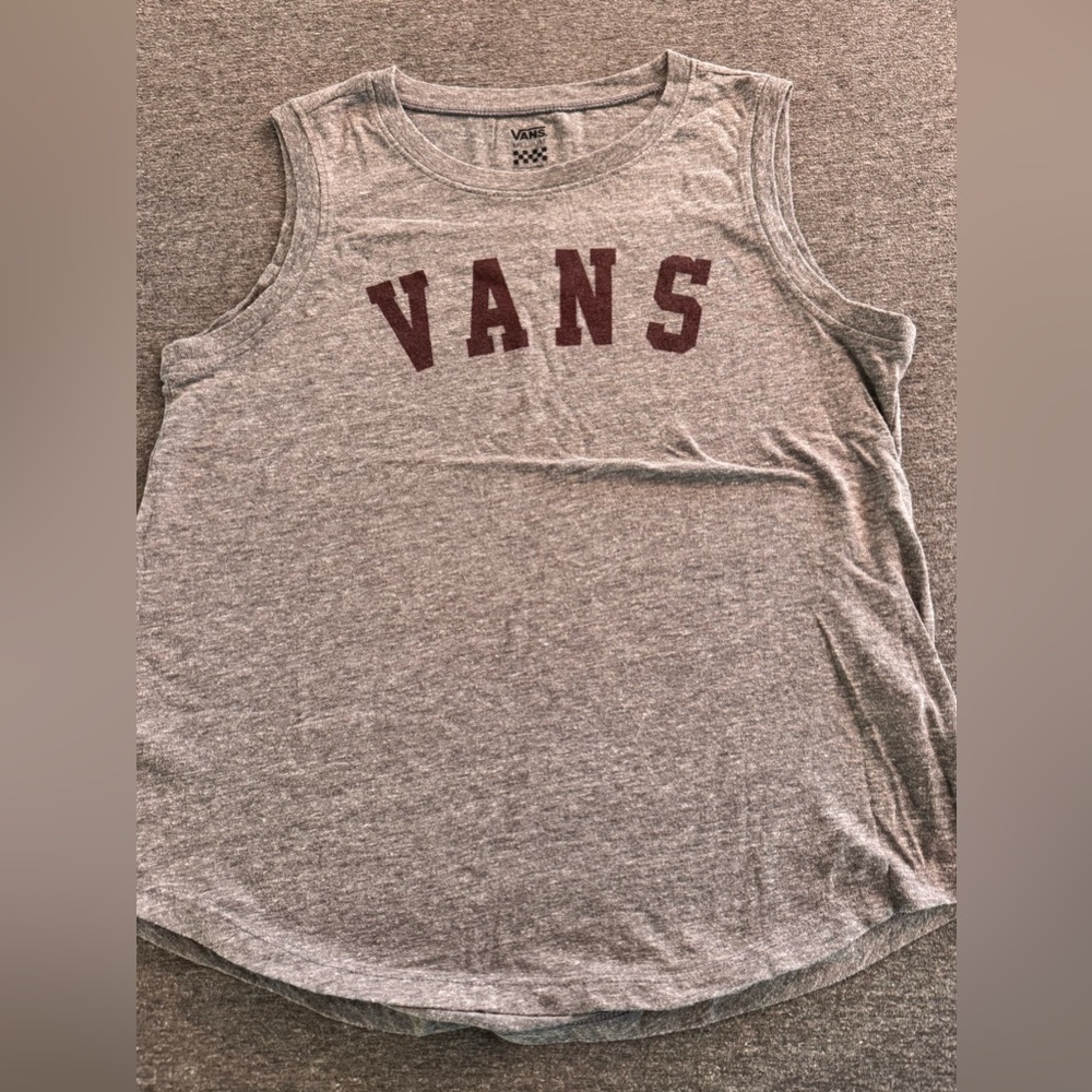 Vans Gray Tank Top with Maroon Logo